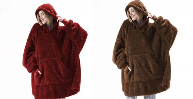 Lunvang™ Oversized teppegenser i dobbeltsidig plysjfleece