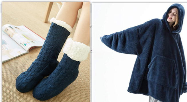 Oversized teppegenser i dobbeltsidig plysjfleece