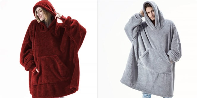 Lunvang™ Oversized teppegenser i dobbeltsidig plysjfleece