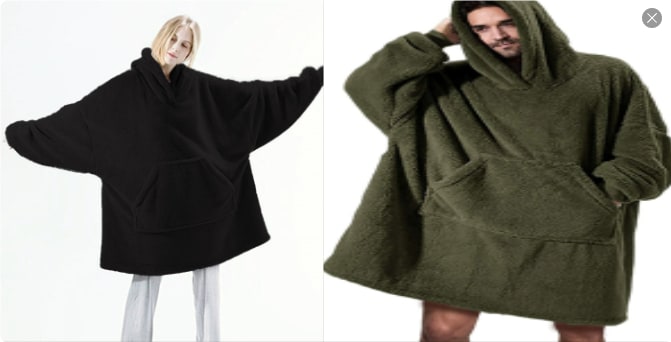 Oversized teppegenser i dobbeltsidig plysjfleece