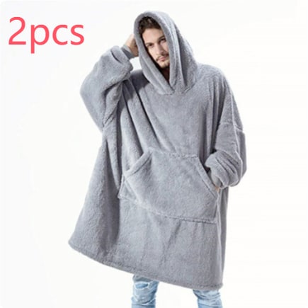 Oversized teppegenser i dobbeltsidig plysjfleece