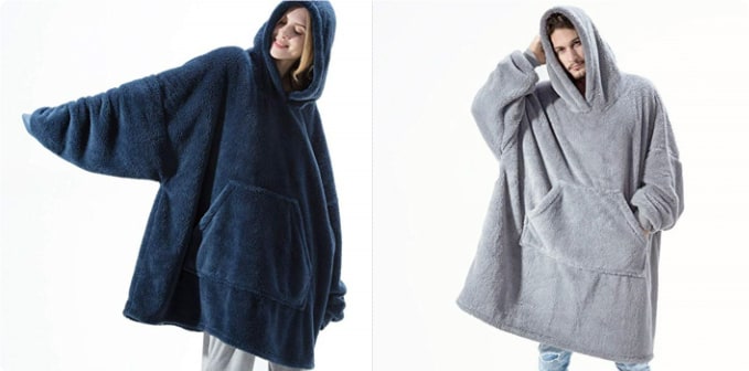 Lunvang™ Oversized teppegenser i dobbeltsidig plysjfleece