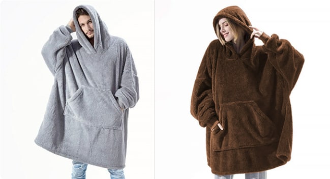 Lunvang™ Oversized teppegenser i dobbeltsidig plysjfleece