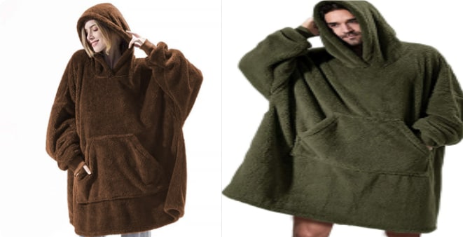 Lunvang™ Oversized teppegenser i dobbeltsidig plysjfleece