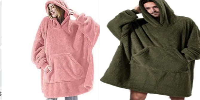 Lunvang™ Oversized teppegenser i dobbeltsidig plysjfleece