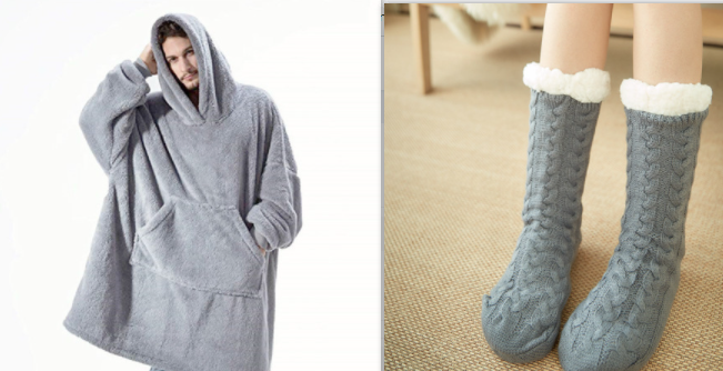 Oversized teppegenser i dobbeltsidig plysjfleece