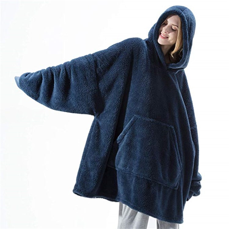 Oversized teppegenser i dobbeltsidig plysjfleece