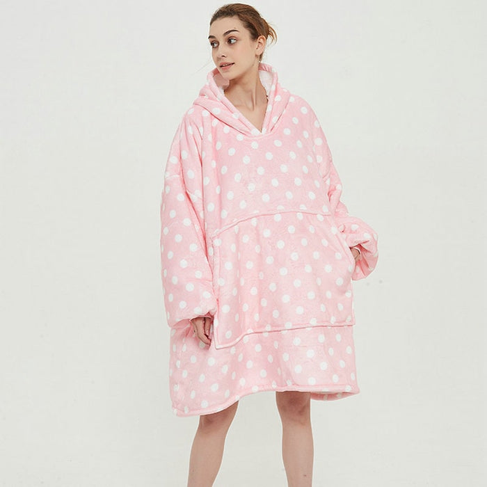 Lunvang™ Oversized fleecehettegenser med sherpafôr og kengurulomme