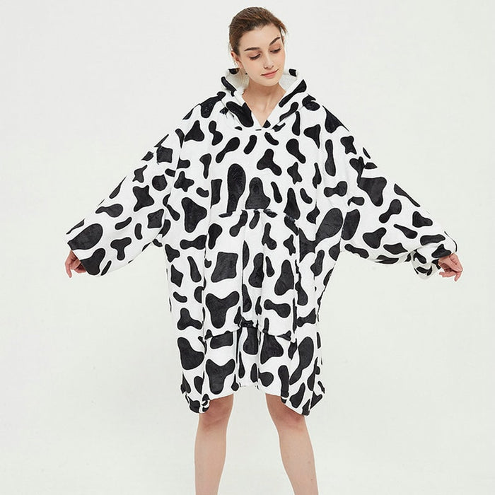 Lunvang™ Oversized fleecehettegenser med sherpafôr og kengurulomme