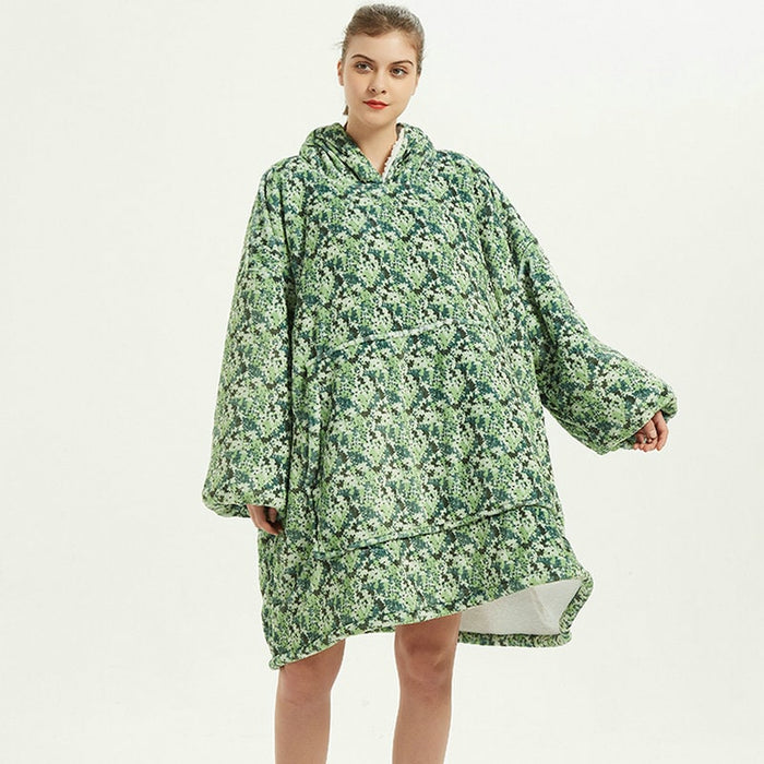 Lunvang™ Oversized fleecehettegenser med sherpafôr og kengurulomme