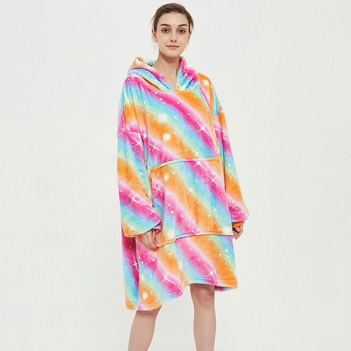 Lunvang™ Oversized fleecehettegenser med sherpafôr og kengurulomme