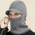 Lunvang™ Strikket balaklava-lue med skjerm og varmt plysjfôr